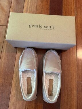 gentle souls Mina Driver Cozy Hazel color Suede Moccasin Slippers